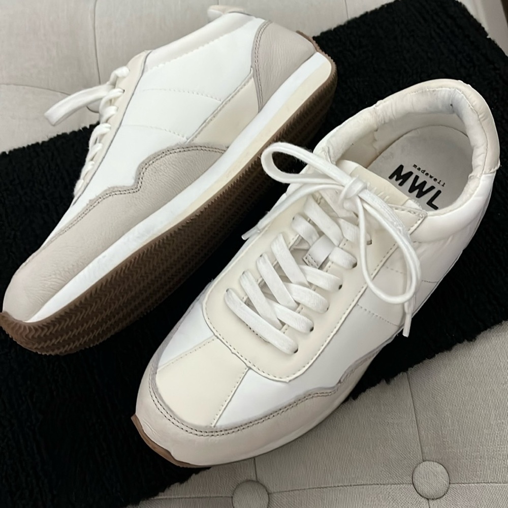 Leather/ textile construction sneakers from Madewell